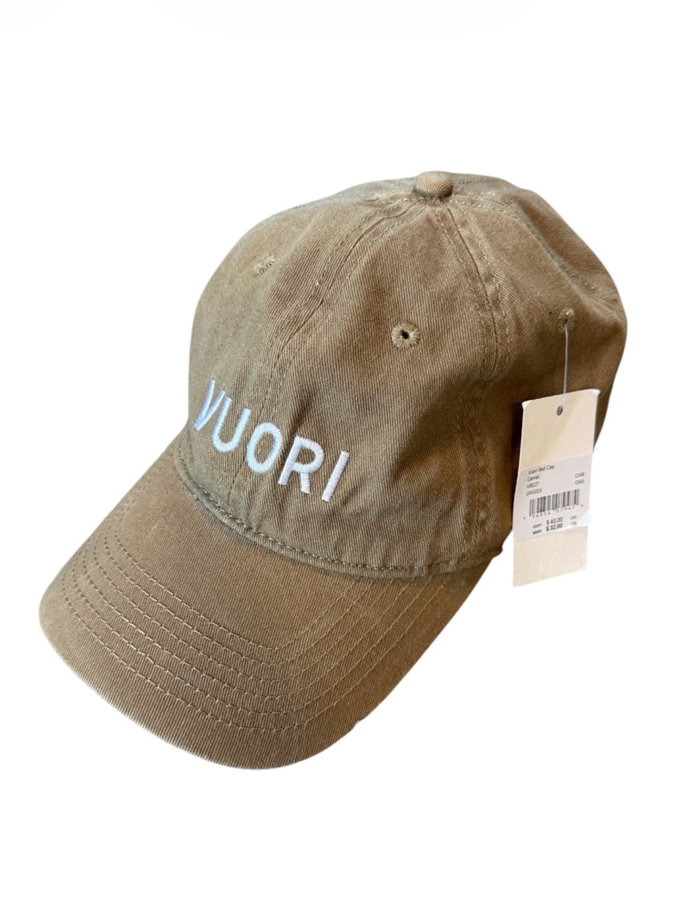 NEW Vuori Women's Khaki Logo Baseball Cap